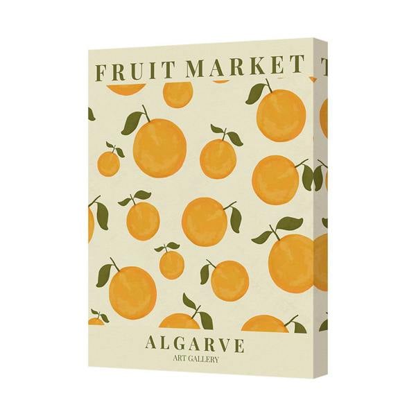 Benjamin Tate Design Orange Fruit Market Canvas Wall Art Print Made In UK