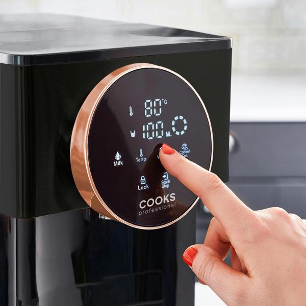Cooks Professional 4L Digital Hot Water Dispenser | Black / Rose Gold