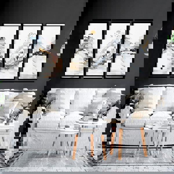 Framed print set of 3 | Landscape wall art for Living room