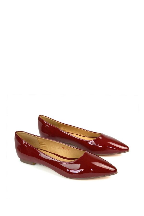 XY LONDON Slip on Pointed Toe Flat Ballerina Pump Shoes