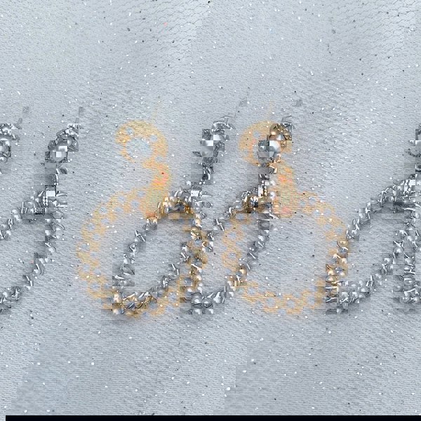 gold pearl earrings circular vintage inspired drop