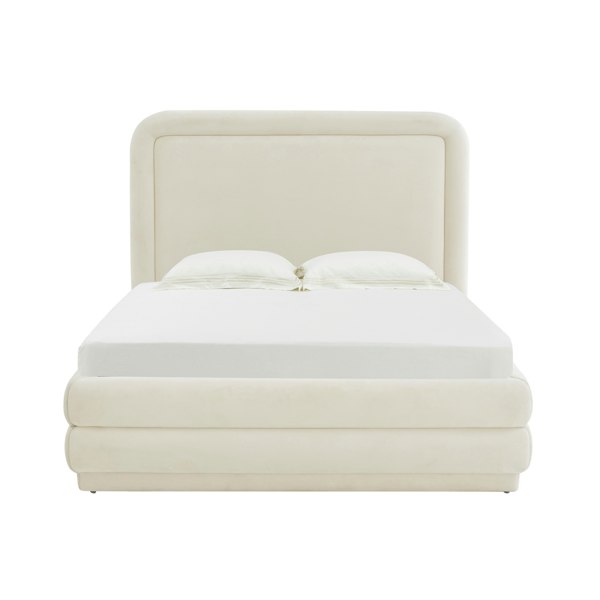 Furniture Edit Briella Cream Velvet Bed in King Size