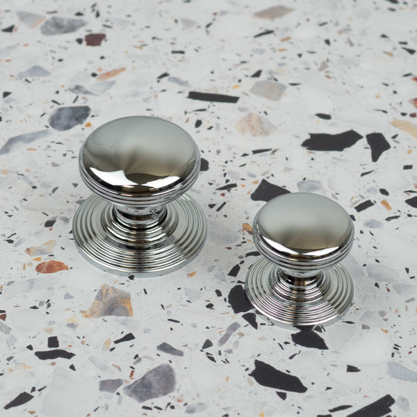 Handle & Home Polished Chrome Layered Round Cabinet Knobs
