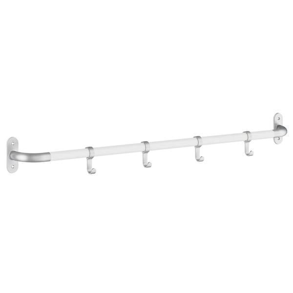 Grey/white 4 hook coat rack