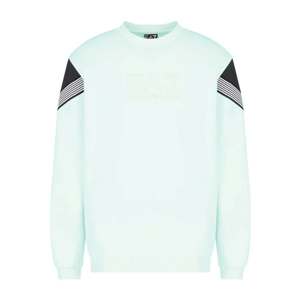 Emporio Armani EA7 EA7 Emporio Armani Visibility 7 Lines Sweatshirt Pale Blue Mint
