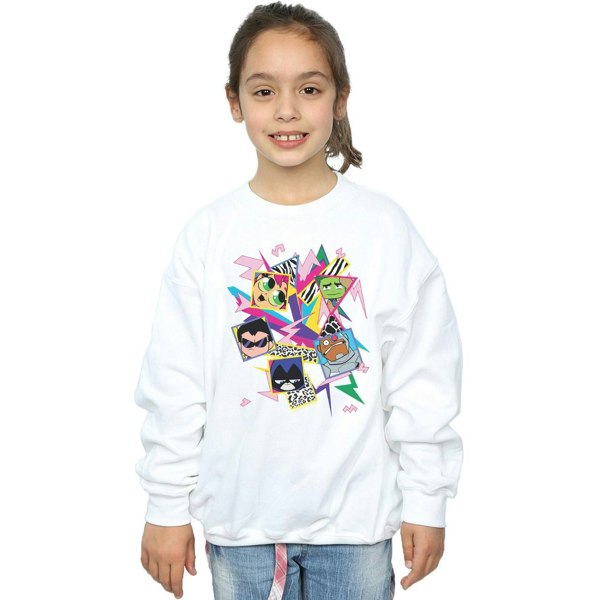 DC Comics Girls Teen Titans Go 80s Icons Sweatshirt - White