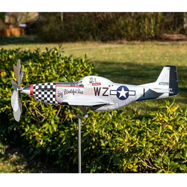 Leaper Airplane-Shaped Garden Windmill Decoration