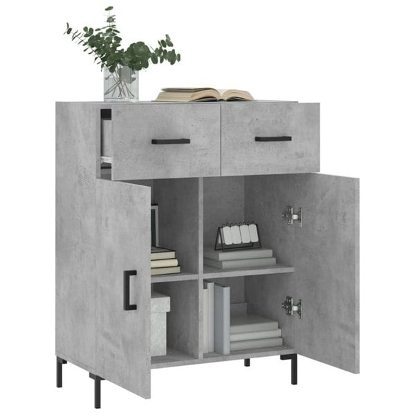 Berkfield Sideboard Concrete Grey 69.5x34x90 cm Engineered Wood