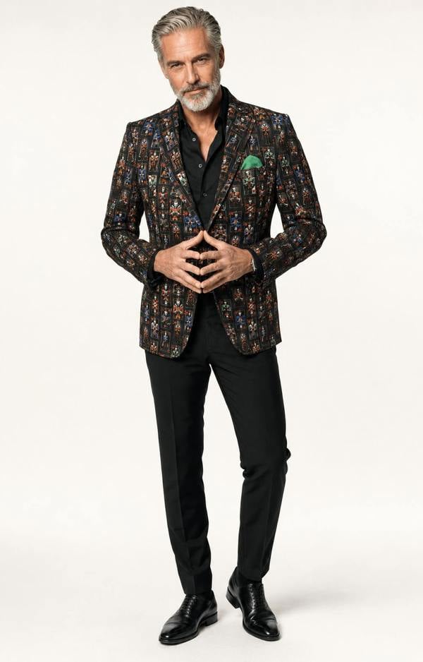 Supervillain Gallery Print Blazer - Claudio Lugli Shirts