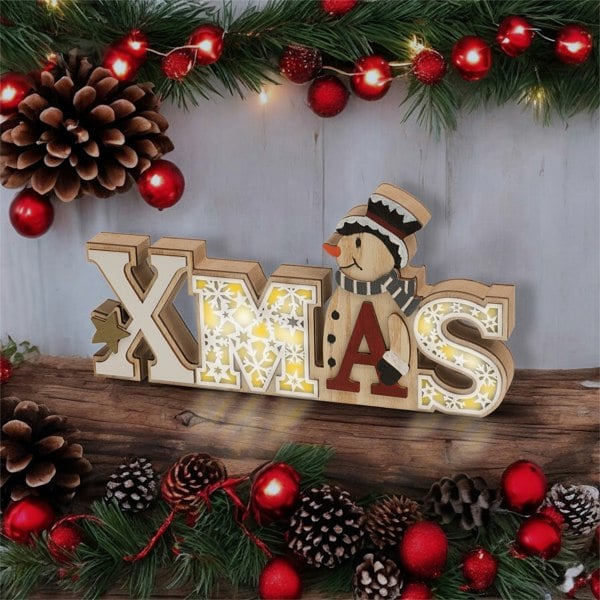 Xmas Haus St Helens Christmas Wooden Light Up XMAS display