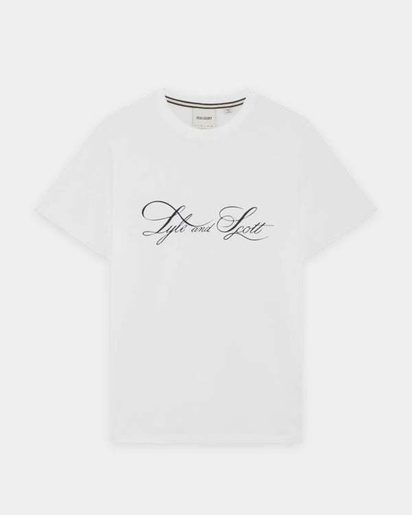 Lyle & Scott Superfine Mens Graphic T-Shirt - 626 White