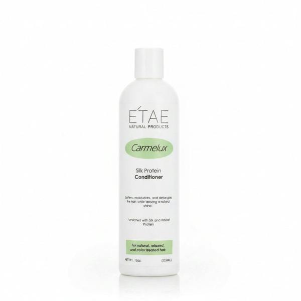 Etáe Carmelux Silk Protein Conditioner bottle on a white background