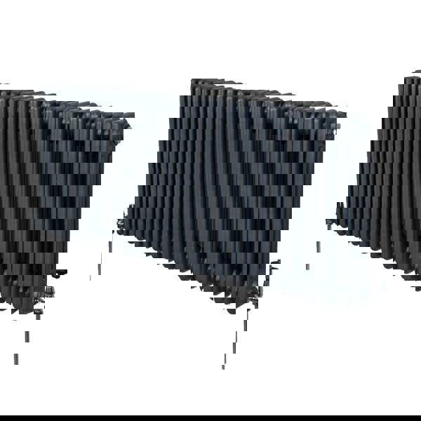 Monstershop Traditional 3 Column Radiator - 600 x 1192mm - Anthracite Grey