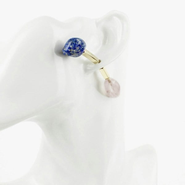 Elie Saab singular cantilever earring with quartz detailing