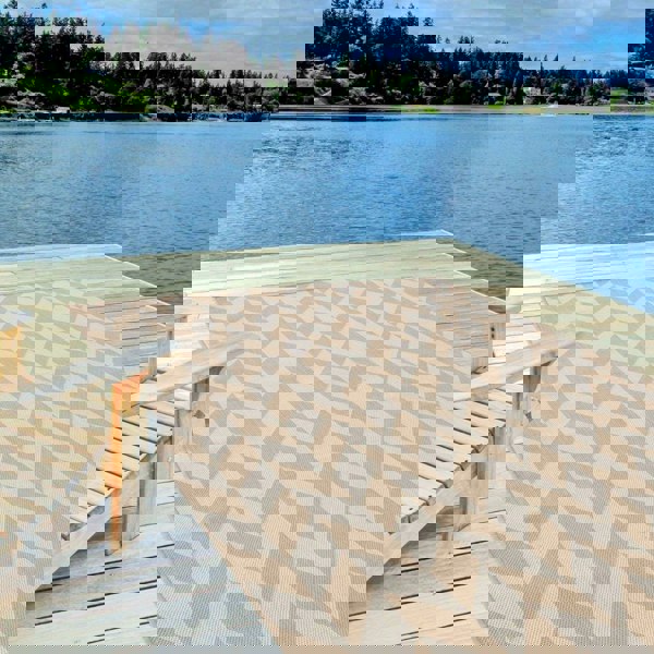 Beige Chevron Outdoor Rug for Garden | The Rugs