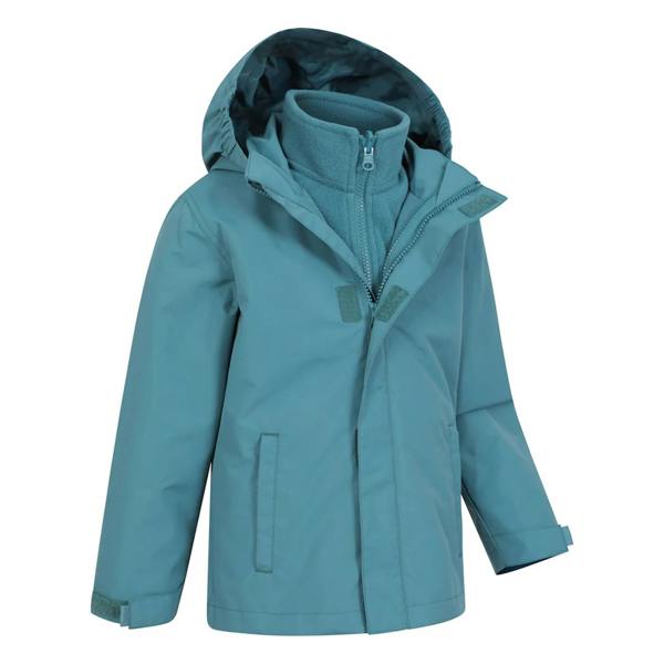 Mountain Warehouse Childrens/Kids Fell 3 in 1 Water Resistant Jacket - Teal - 