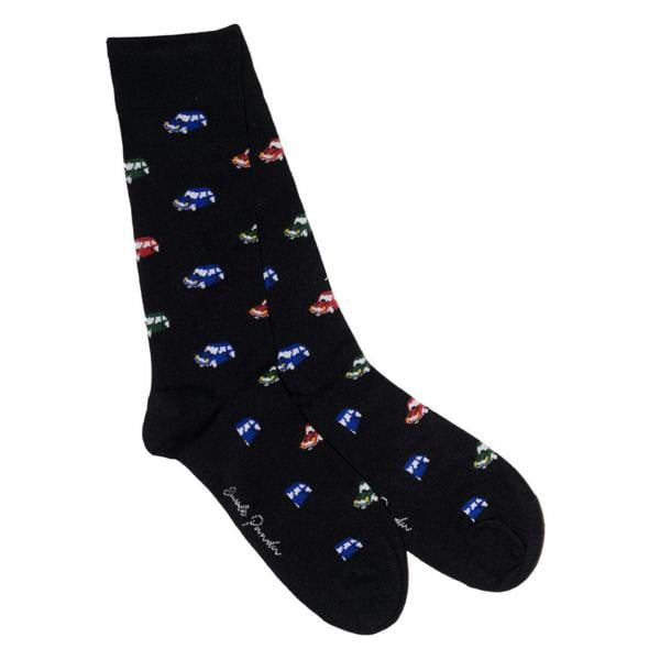 SWOLE PANDA 4-Pack Racing Cars Bamboo Socks Gift Box, Red/Black/Blue