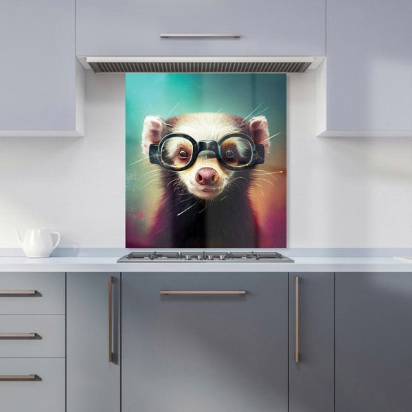 Warren Reed - Designer Ferret With Glasses Splashart Kitchen Splashback