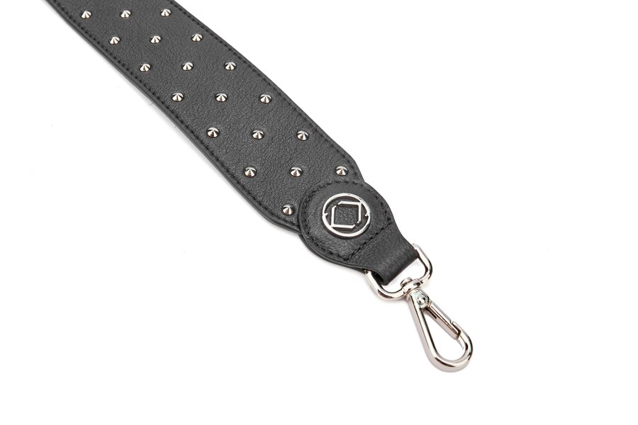 KeriKit England Stevie Studded Leather Strap With Silver Hardware - Navy (Limited Edition)