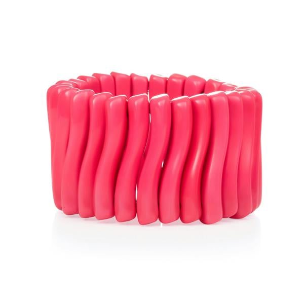 Zavana Wide Pink Chunky Bangle Bracelet for Women