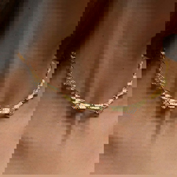 Gold Trip Vintage Geometric Collar Necklace
