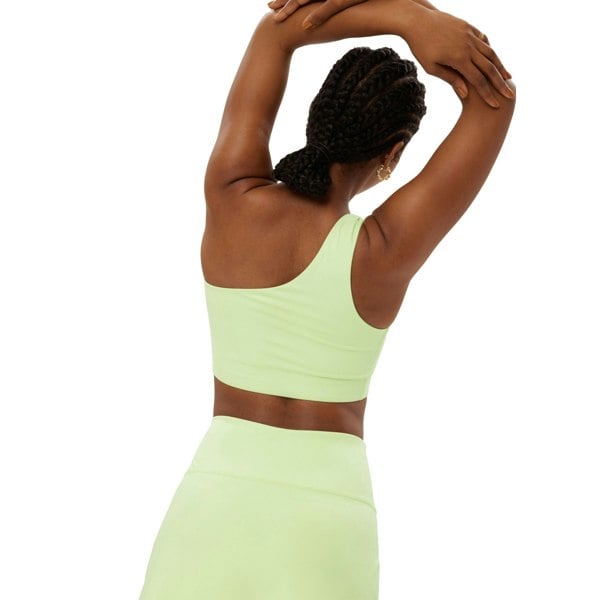 Girlfriend Collective Womens/Ladies Bianca One Shoulder Sports Bra - Green Tea