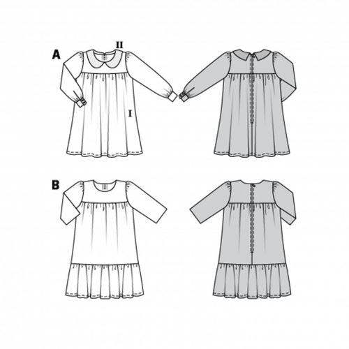 Burda Sewing Pattern 9305 Dresses For Kids, 92cm-122cm - Intermediate