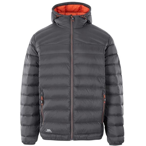 Trespass Mens Whitman II Down Jacket - Dark Grey/Burnt Orange