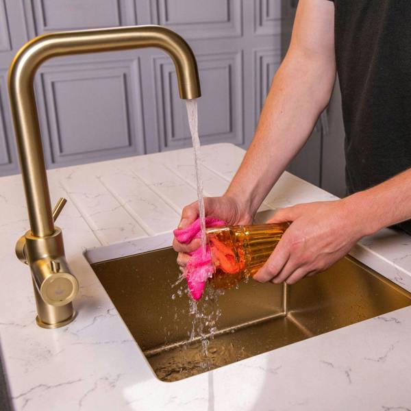 Flode Kyld 4 in 1 Instant Boiling & Cold Water Tap with Filtered Chilled Water | Brushed Brass Finish