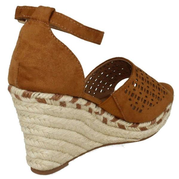 Savannah Ladies Savannah Wedge Open Toe Summer Sandals