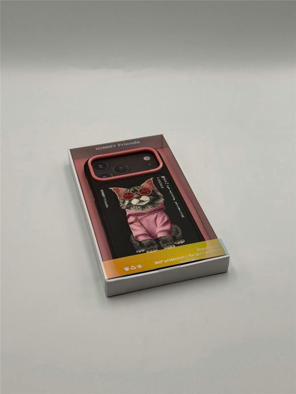 Nimmy Friends Nimmy Glasses Cool Cat Case with MagSafe for iPhone 17 Pro Max 6.9" Black Pink - N-YJ-IP17-PRO-MAX-018
