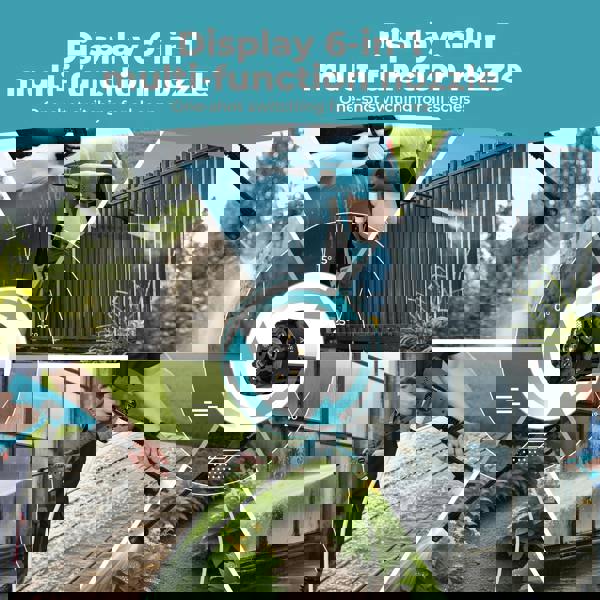 Traderight Cordless Pressure Washer 50Bar/725PSI Dual 4000mAh  6-in-1 Nozzle LCD