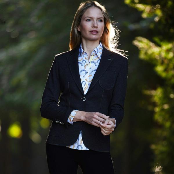 STRETCH COTTON LYCRA WOMENS JACKET WITH MULTICOLOUR STITCHING - Premium Men's Patterned Shirt by Claudio Lugli | Bold Design, Tailored Fit, Best Printed Shirts