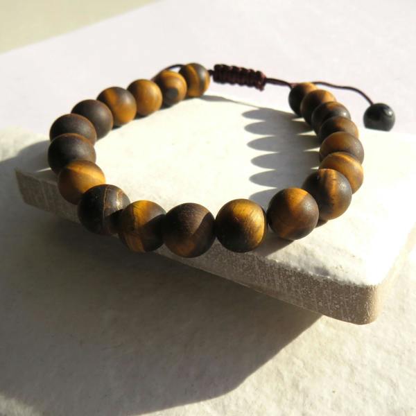 Aye Do Gifts Men's Tigers Eye Adjustable Bracelet