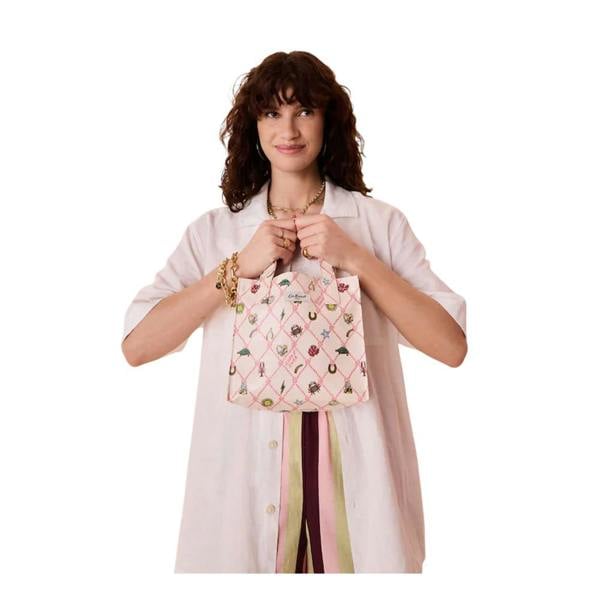 Cath Kidston Charm Satchel - Pink/Beige - 