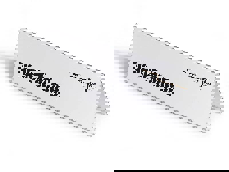 Durable Clear Plastic Table Place Name Holders and Inserts | 25 Pack | 105x297mm