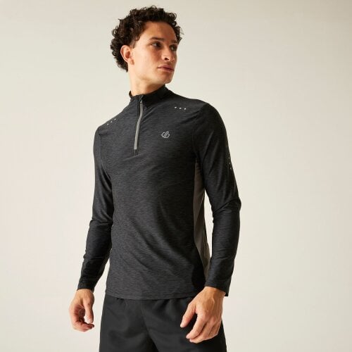 Dare 2B Mens Power Up III Jersey - Black Marl