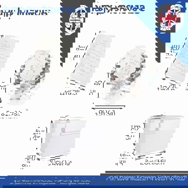 Modern Transparent K9 Crystal Glass 18th Birthday Sentiment Ornament Gift Set Image 5