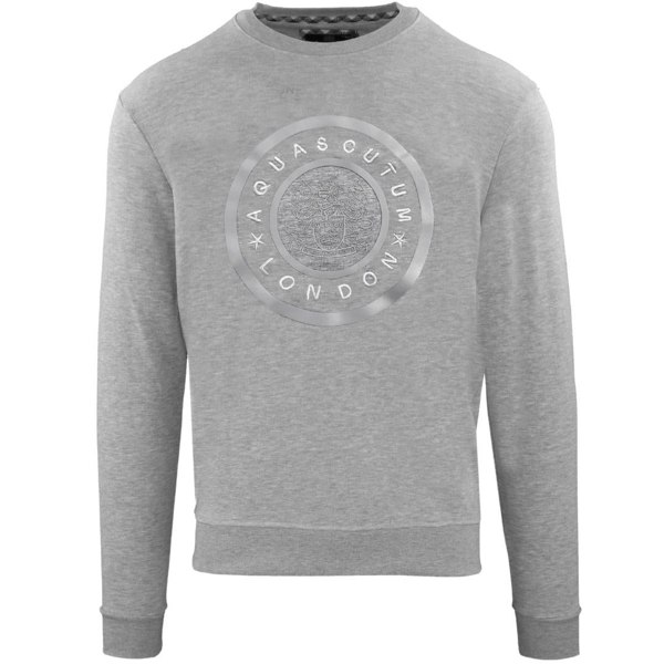 Aquascutum Monotone Large Circle Logo Sweatshirt - Grey