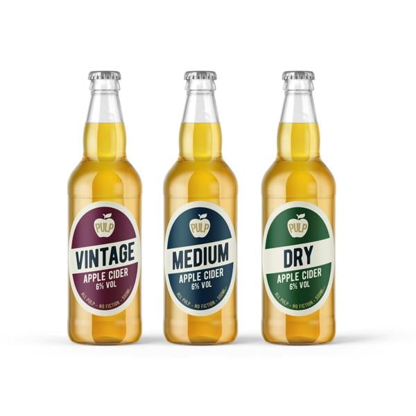 Celtic Marches Pulp Traditional Apple Cider Mixed Case 12 x 500ml Bottles