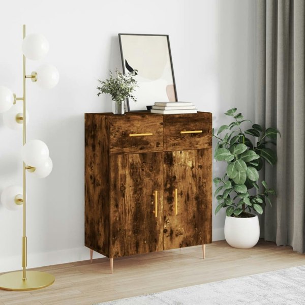 Berkfield Sideboard Smoked Oak 69.5x34x90 cm Engineered Wood