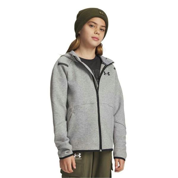 Under Armour Childrens/Kids Unstoppable Raglan Full Zip Hoodie - Grey - 