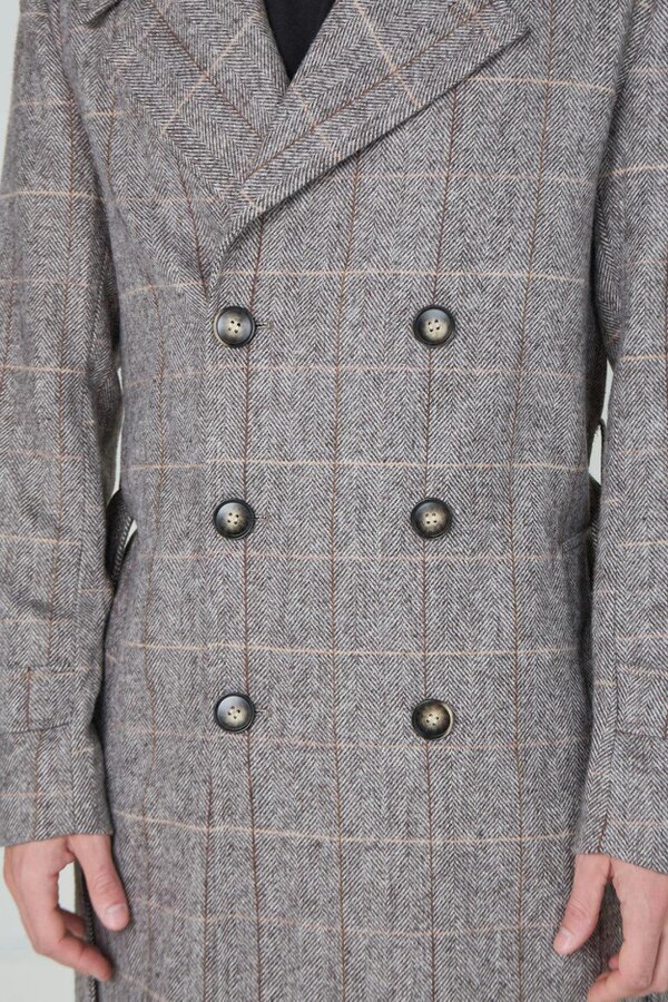 Elaina Fashion Premium Men's Double-Breasted Trench Coat