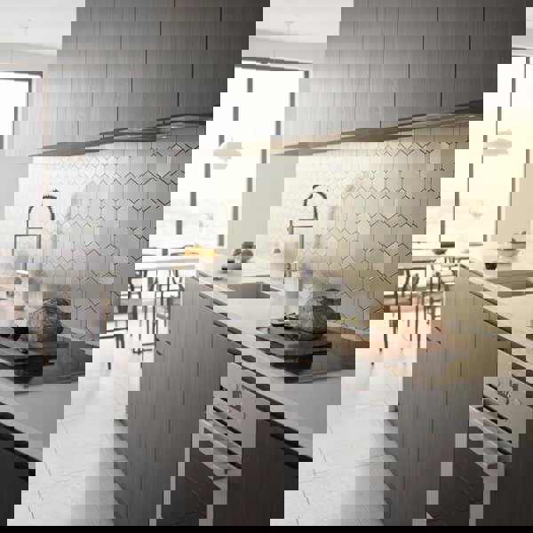 Panel Haus Self Adhesive Wall Tiles - Hexagon Gold 30cm x 30cm (10 pack)