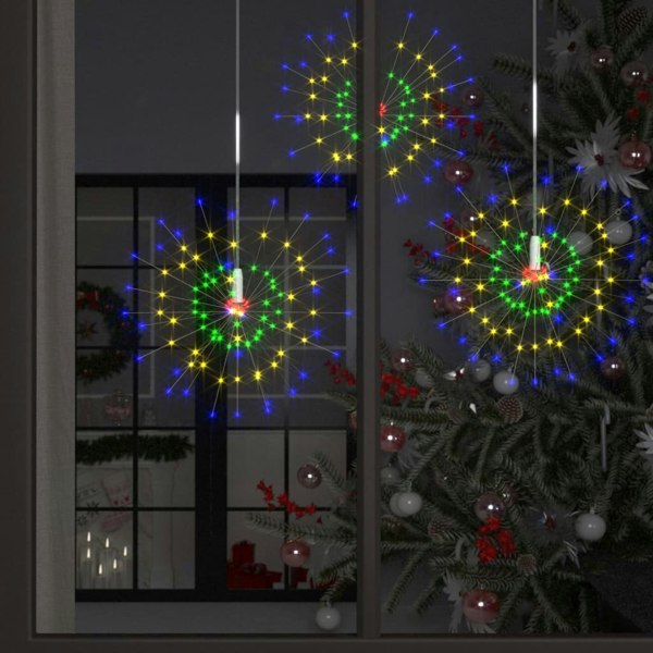 Berkfield Outdoor Christmas Firecrack Lights 10pcs Multicolour 20cm1400LEDs