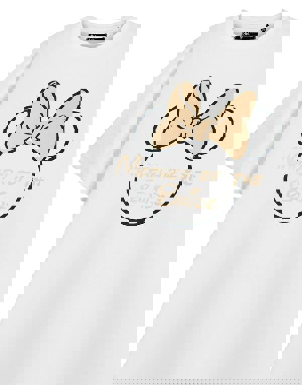 Disney Minnie Mouse Womens White Mother Of The Bride Hen Party Short Sleeved T-Shirt