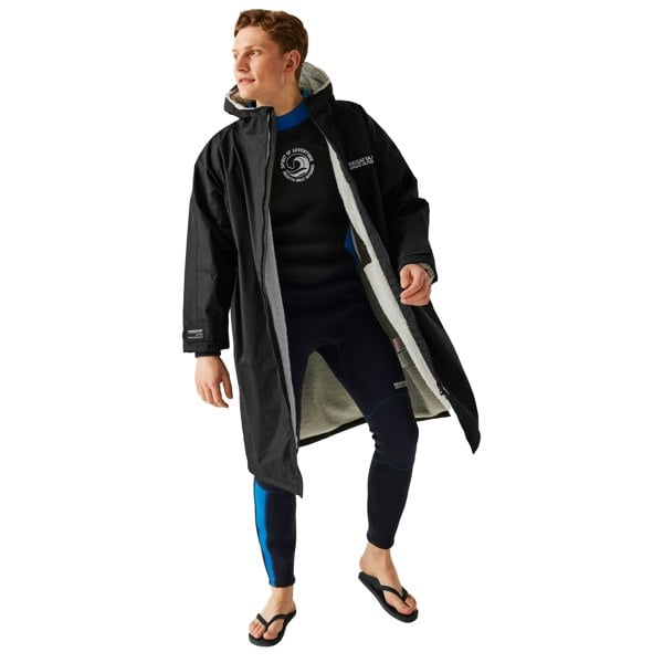 Regatta Unisex Adult Waterproof Fleece Lined Changing Robe - Black