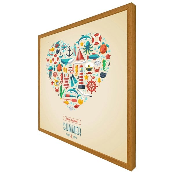 Benjamin Tate Design Love heart of sealife & nautical items (picture Frame)
