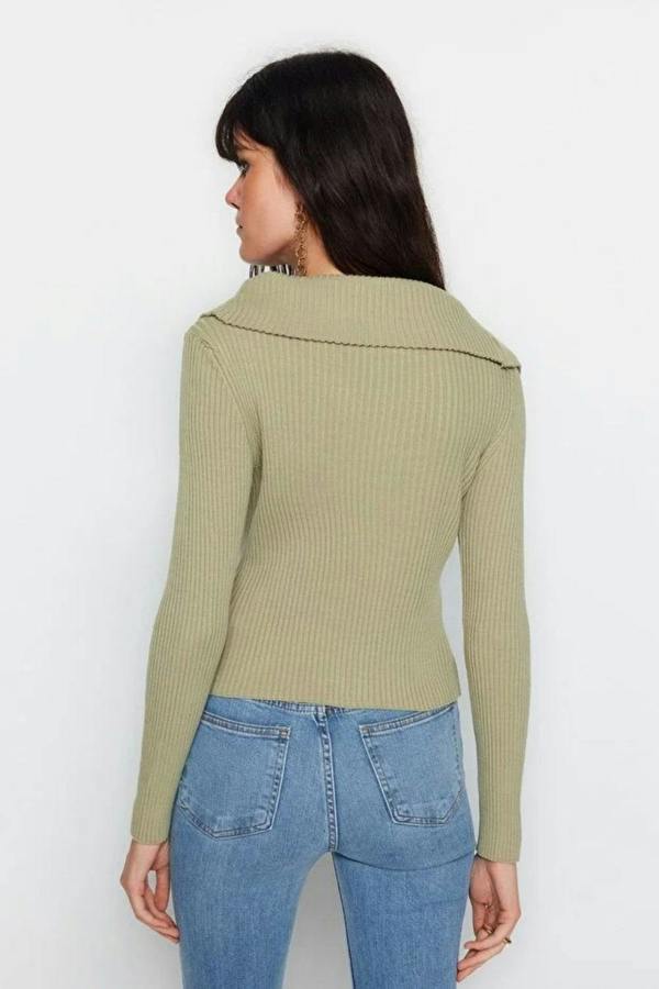 Hoxton Gal Draped Collar Knit Cardigan