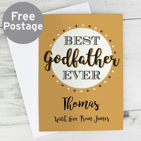 Personalised Memento Company Personalised Best Godfather Card